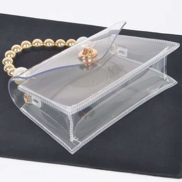 Transparent Ccb Handle Flap Clutch - Picture 6 of 6
